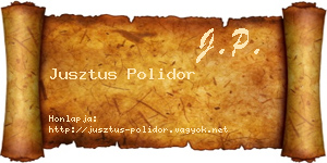 Jusztus Polidor névjegykártya